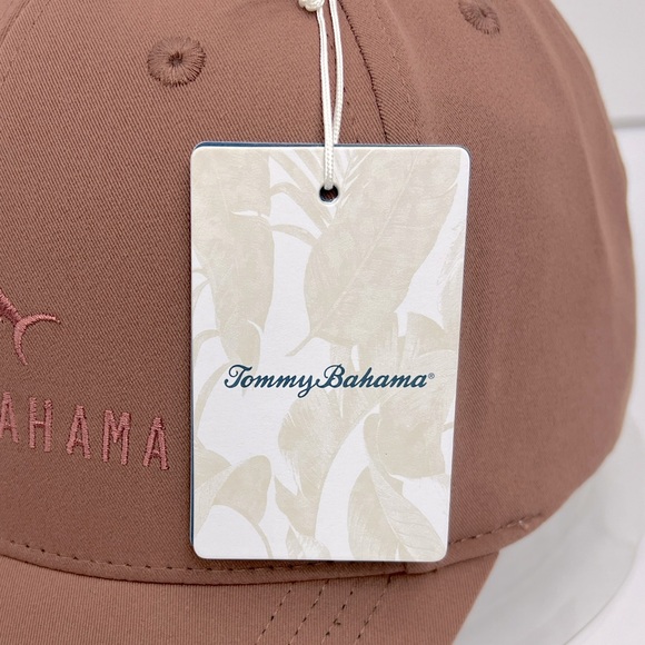 TOMMY BAHAMA CAP HAT, MAUVE, EMBROIDERED LOGO, ADJUSTABLE STRAP - Picture 12 of 14